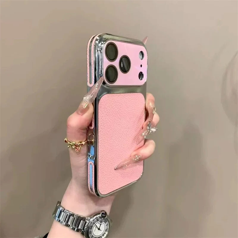 🔥Limited Sale🔥 Litchi Texture Electroplated Phone Case for iPhone 16 / iPhone 17