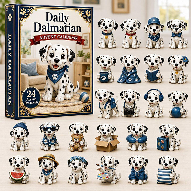 😍🐕24 Days Dalmatian Acrylic Ornament Advent Calendar