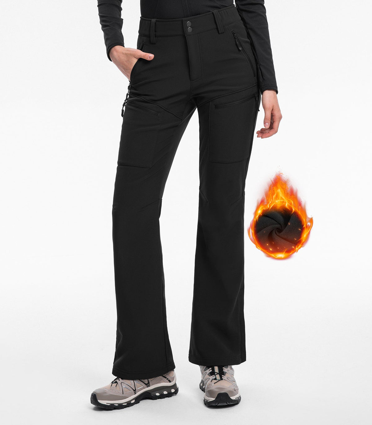Women's Snow Ski Pants Fleece Lined Waterproof - SnowVenture W039