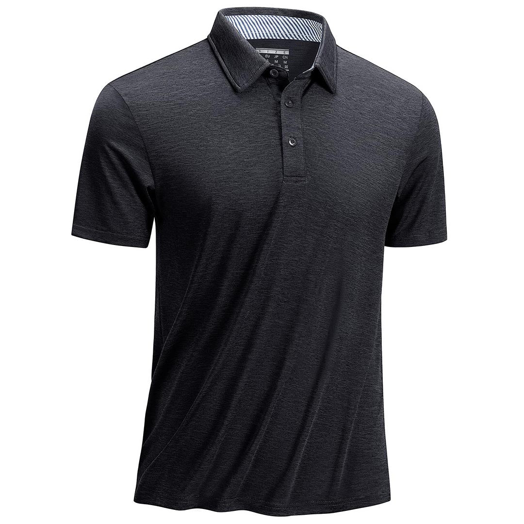 Men's Casual Polo Golf Shirts Quick Dry 3 Buttons