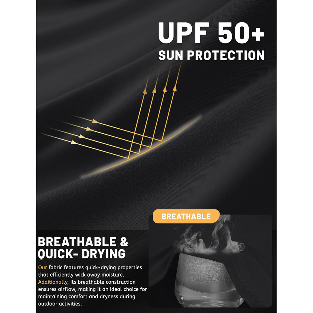 Men's UPF 50+ Sun Hoodie Long Sleeve Quick Dry Rash Guard Shirt