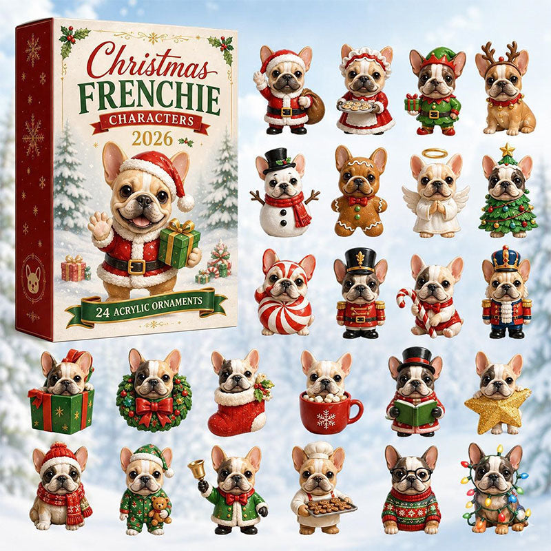 🐶24 Days Bulldog Acrylic Ornament Advent Calendar