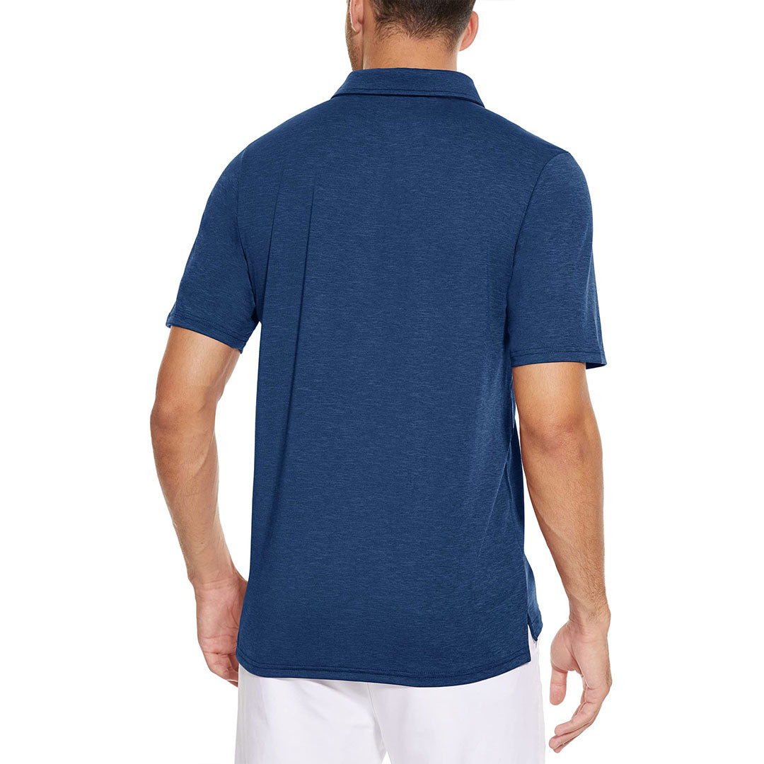 Men's Casual Polo Golf Shirts Quick Dry 3 Buttons