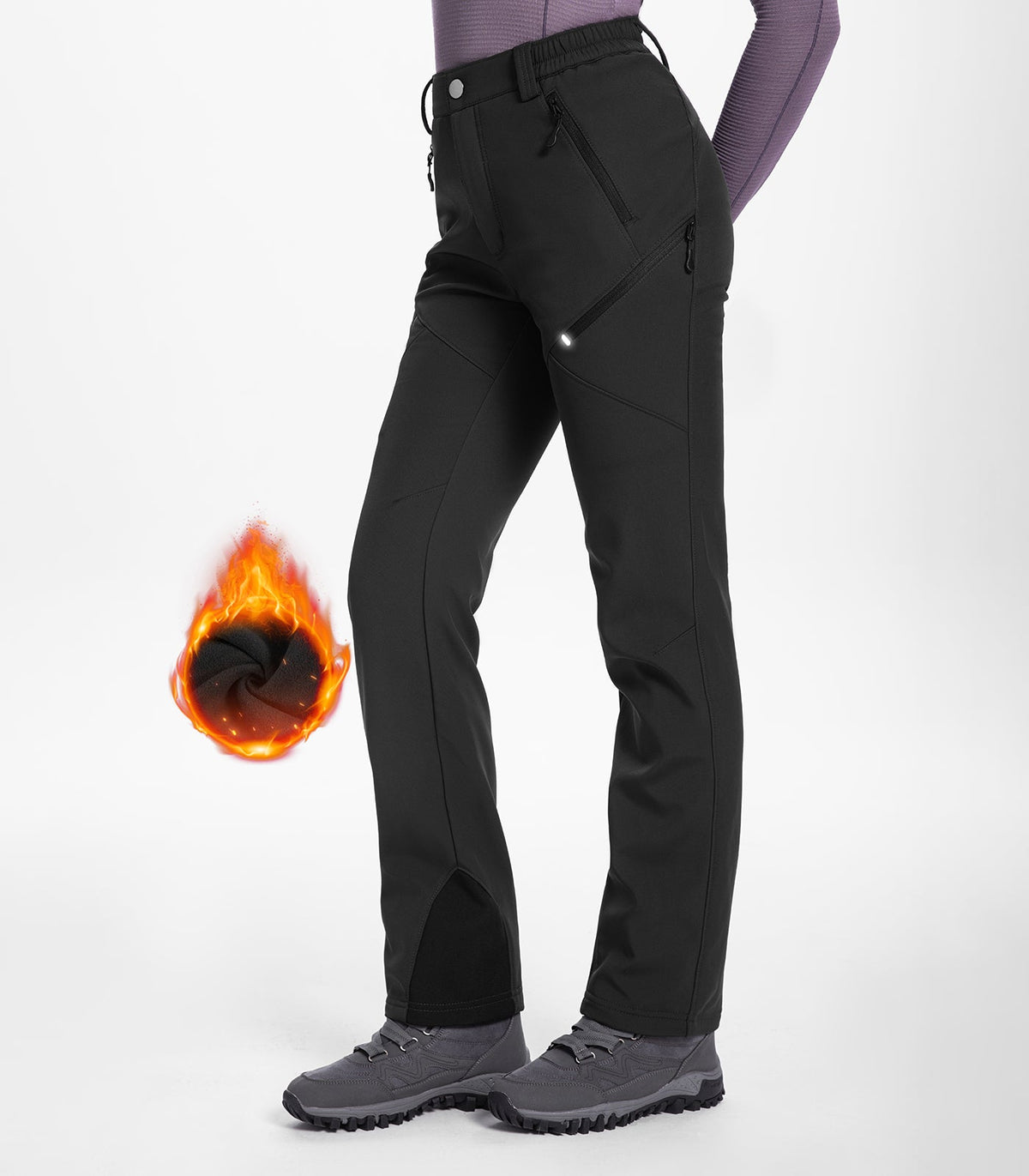 Women's Snow Ski Fleece lined Pants - SnowVenture W053