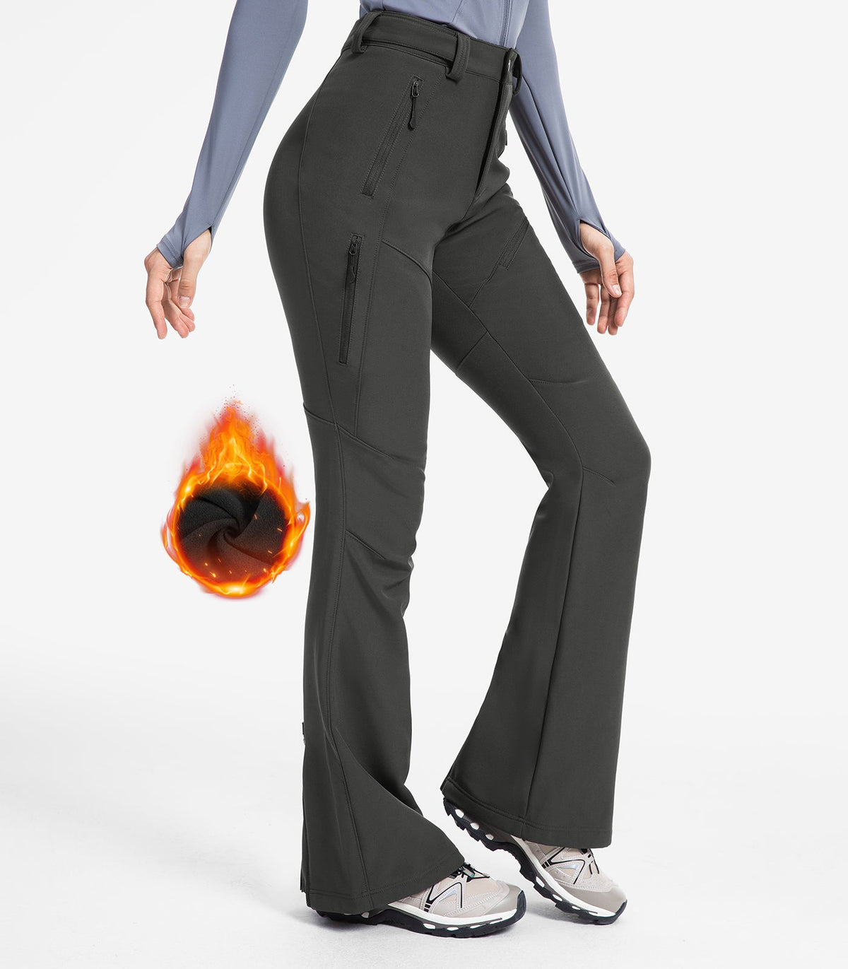 Women's Snow Ski Fleece lined Pants - SnowVenture W051