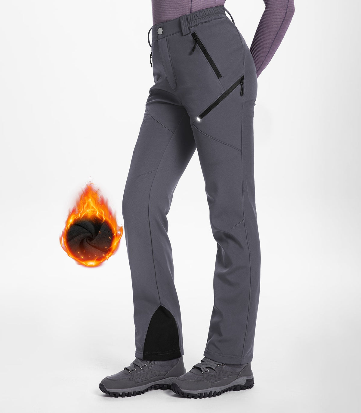 Women's Snow Ski Fleece lined Pants - SnowVenture W053