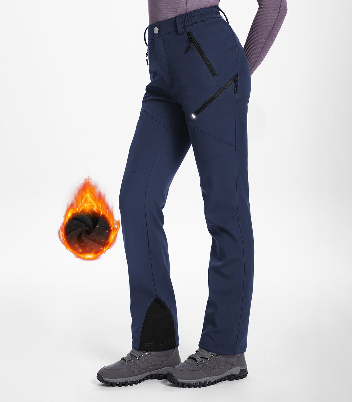 Women's Snow Ski Fleece lined Pants - SnowVenture W053