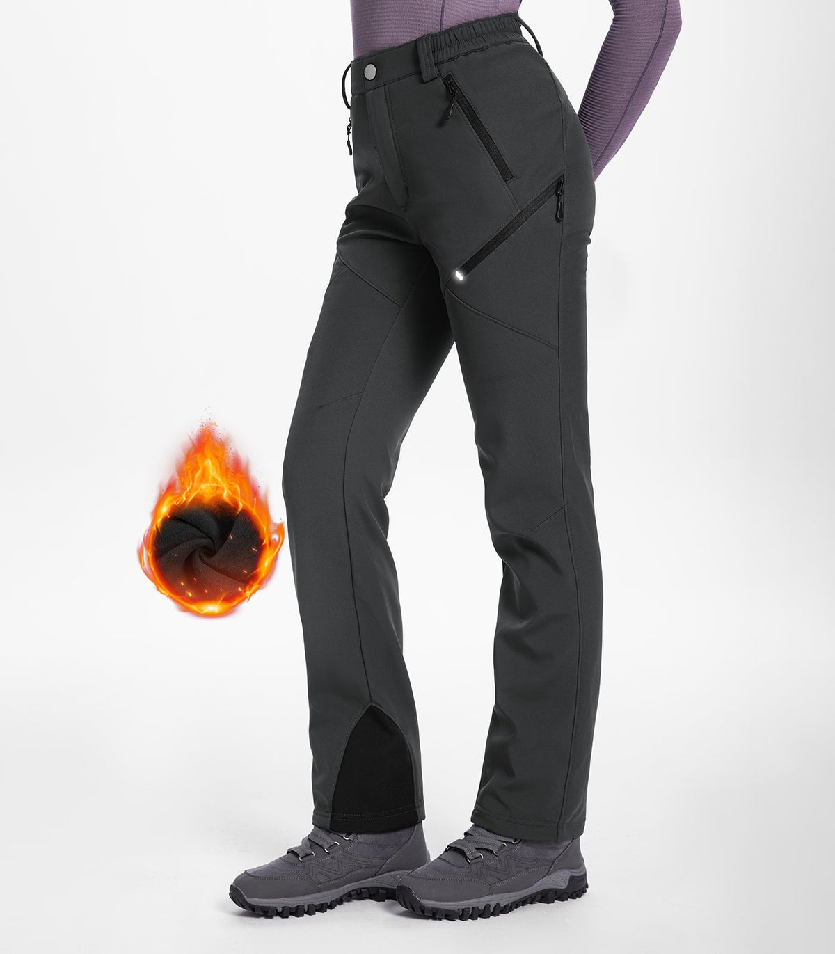 Women's Snow Ski Fleece lined Pants - SnowVenture W053