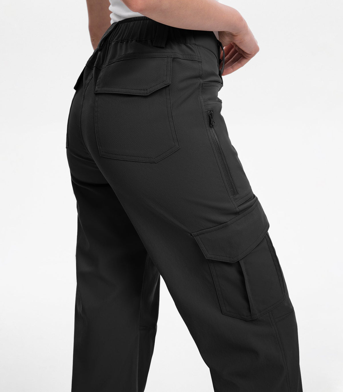 Women's Cargo Hiking Pants / High-Waisted & Lightweight - HikerFlex W038