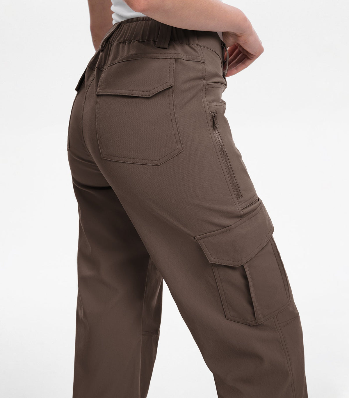 Women's Cargo Hiking Pants / High-Waisted & Lightweight - HikerFlex W038