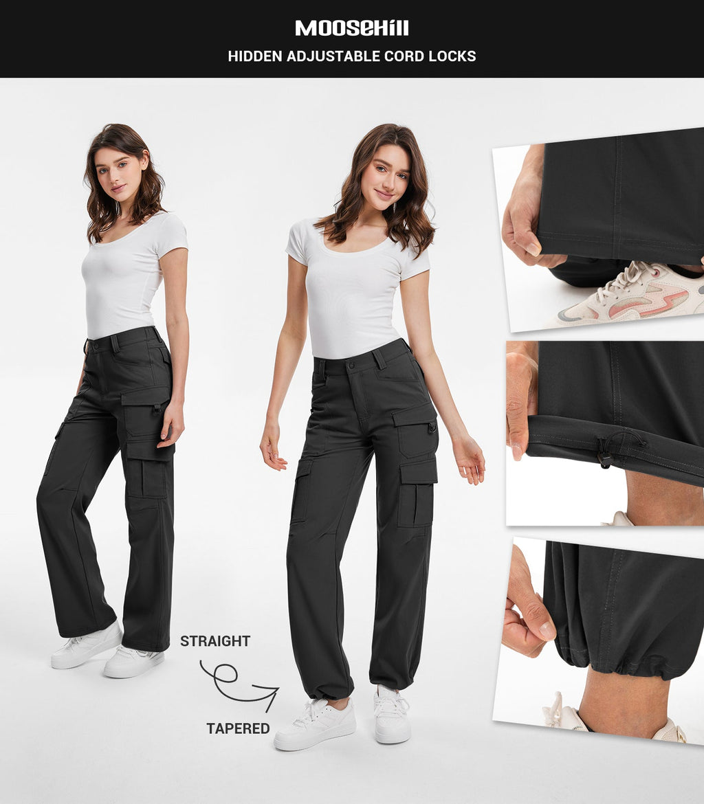 Women's Cargo Hiking Pants / High-Waisted & Lightweight - HikerFlex W038