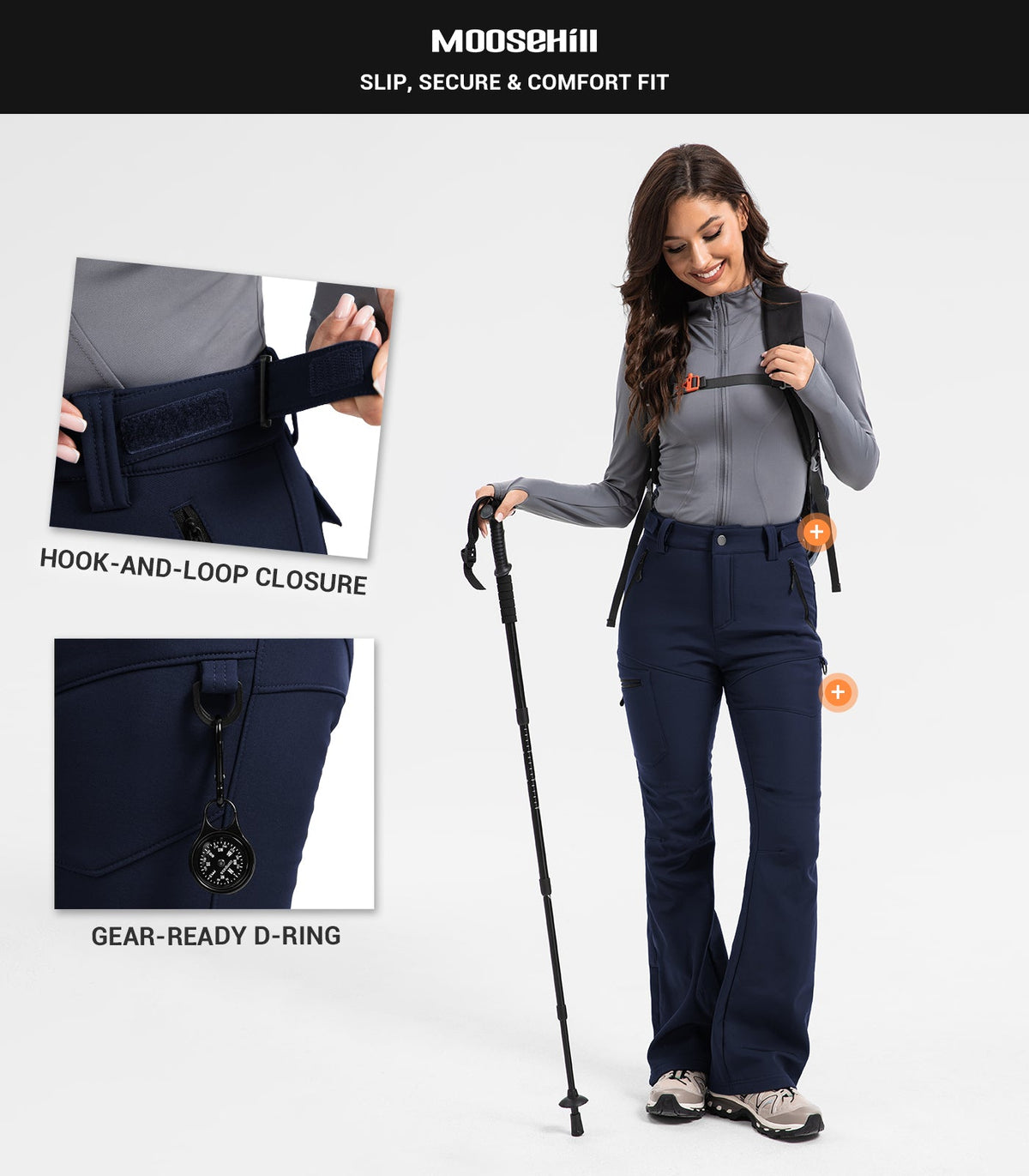 Women's Snow Ski Fleece lined Pants - SnowVenture W050