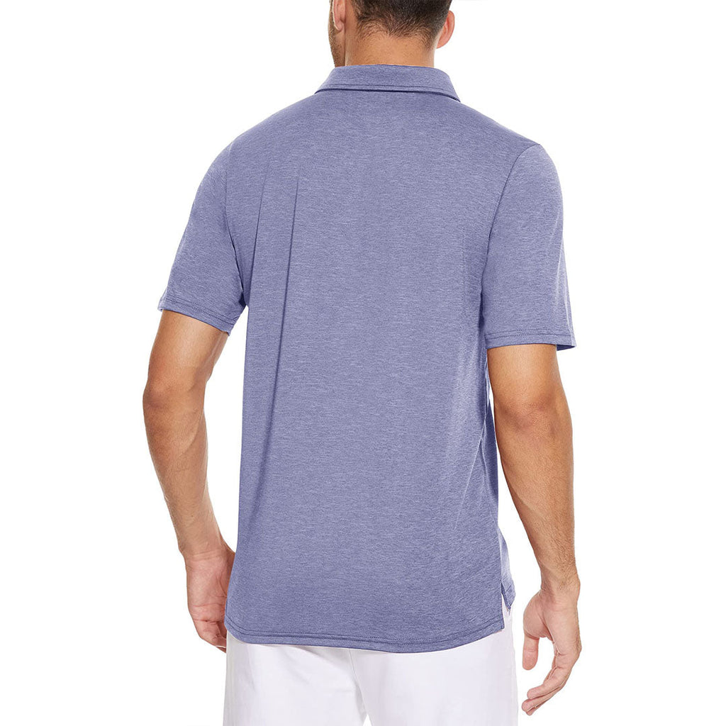 Men's Casual Polo Golf Shirts Quick Dry 3 Buttons