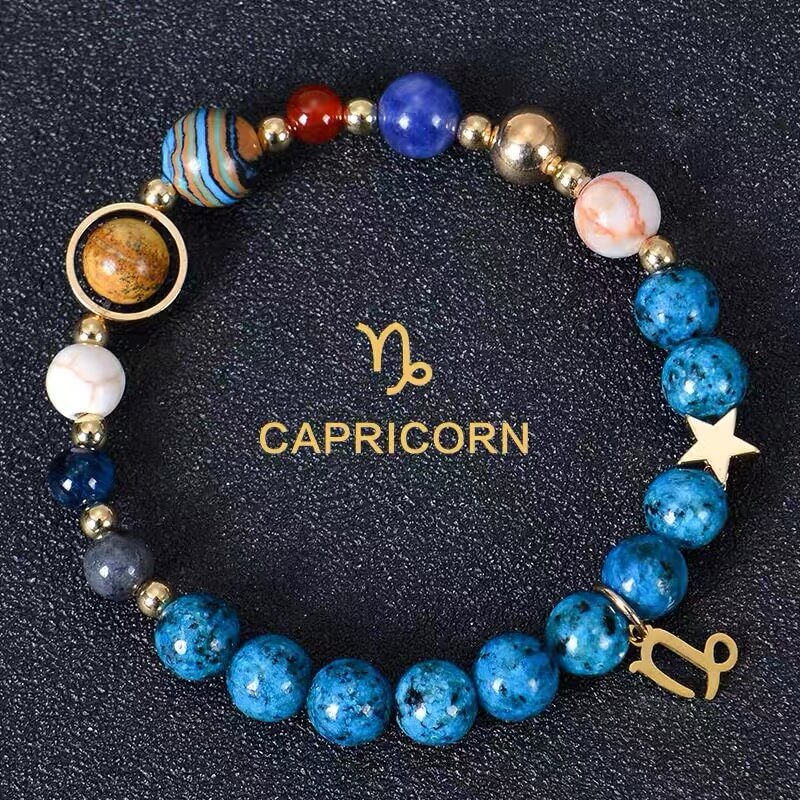🎁✨ Zodiac Blue Agate Bracelet – A Personal Birthday Gift Written in the Stars 💫