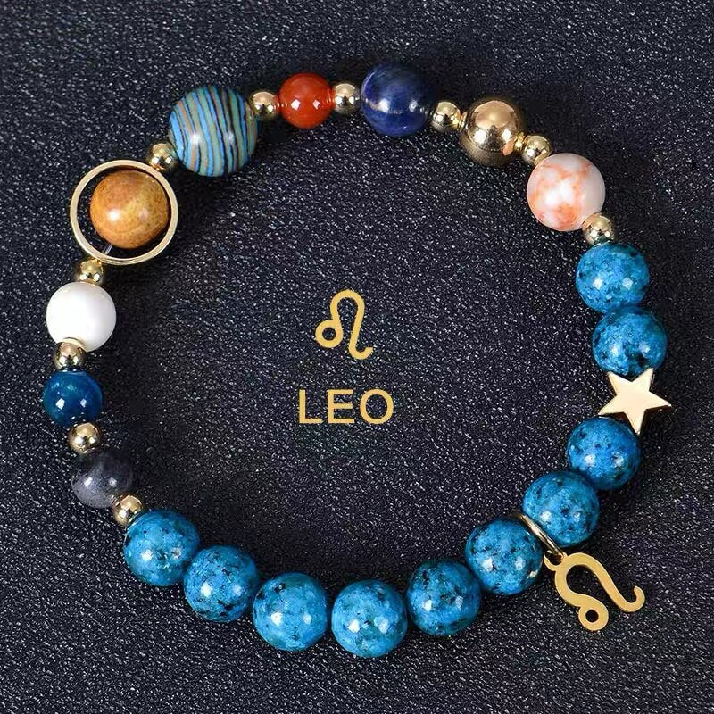 🎁✨ Zodiac Blue Agate Bracelet – A Personal Birthday Gift Written in the Stars 💫