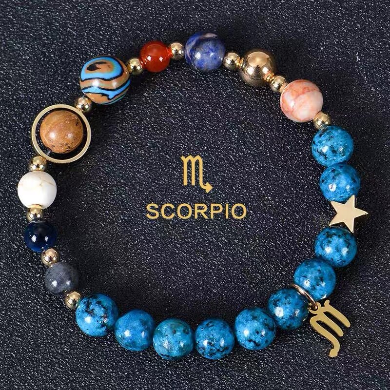 🎁✨ Zodiac Blue Agate Bracelet – A Personal Birthday Gift Written in the Stars 💫