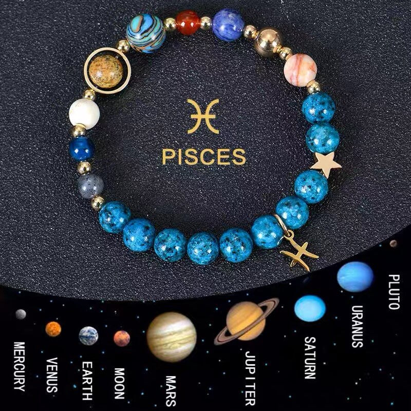 🎁✨ Zodiac Blue Agate Bracelet – A Personal Birthday Gift Written in the Stars 💫