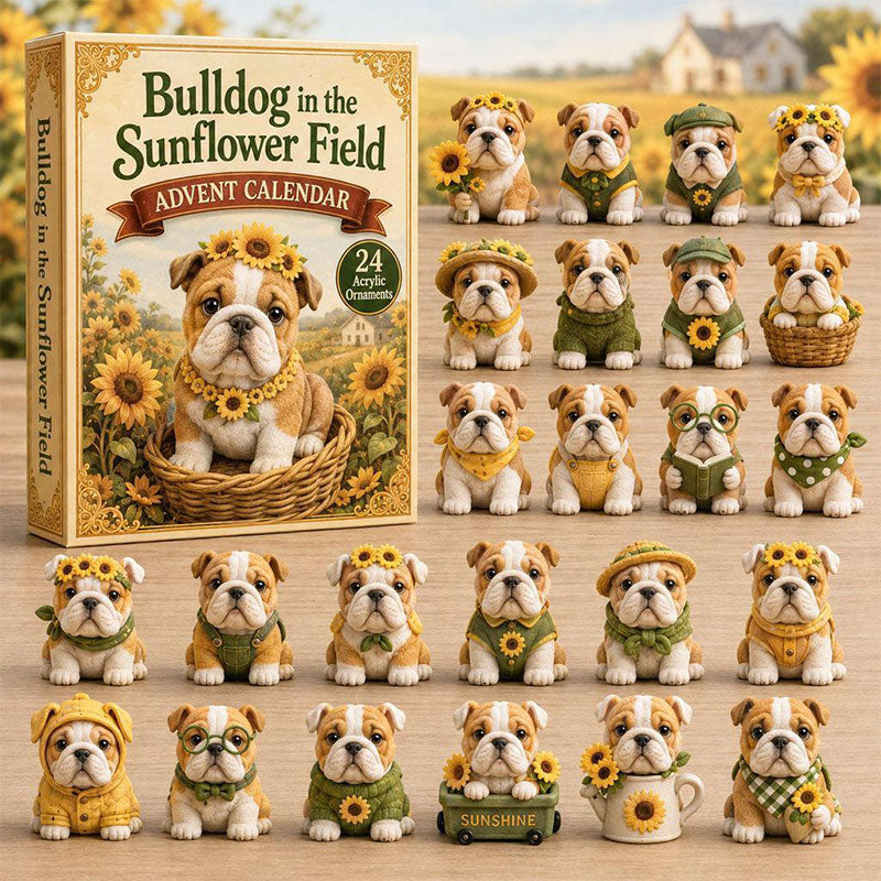 🐶24 Days Bulldog Acrylic Ornament Advent Calendar