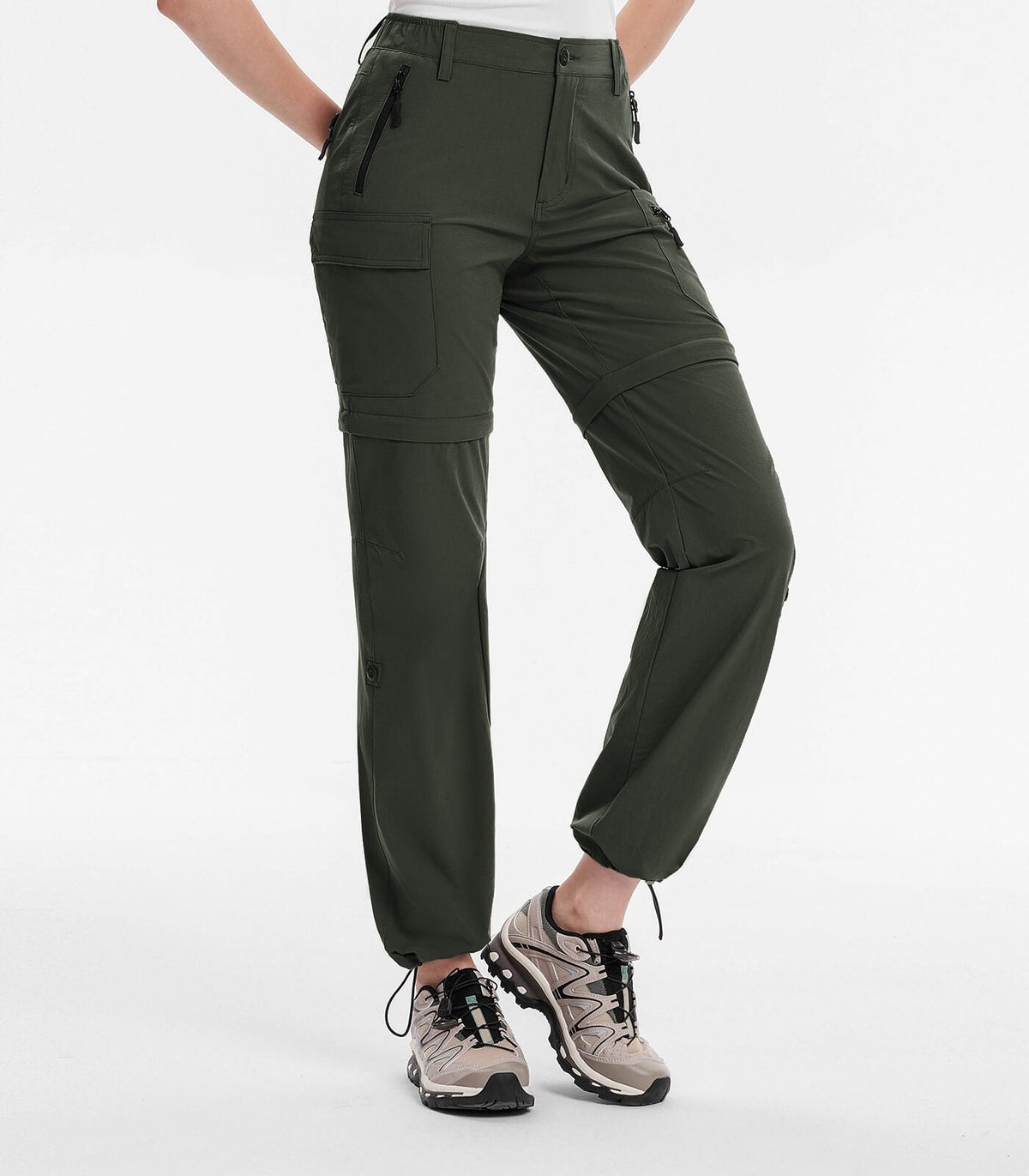 Women's Convertible Hiking Pants Quick Dry Zip-Off Cargo - HikerFlex W024