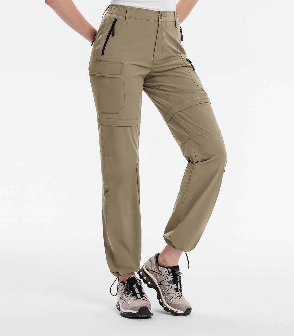 Women's Convertible Hiking Pants Quick Dry Zip-Off Cargo - HikerFlex W024