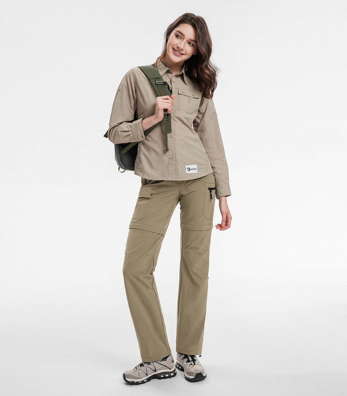 Women's Convertible Hiking Pants Quick Dry Zip-Off Cargo - HikerFlex W024