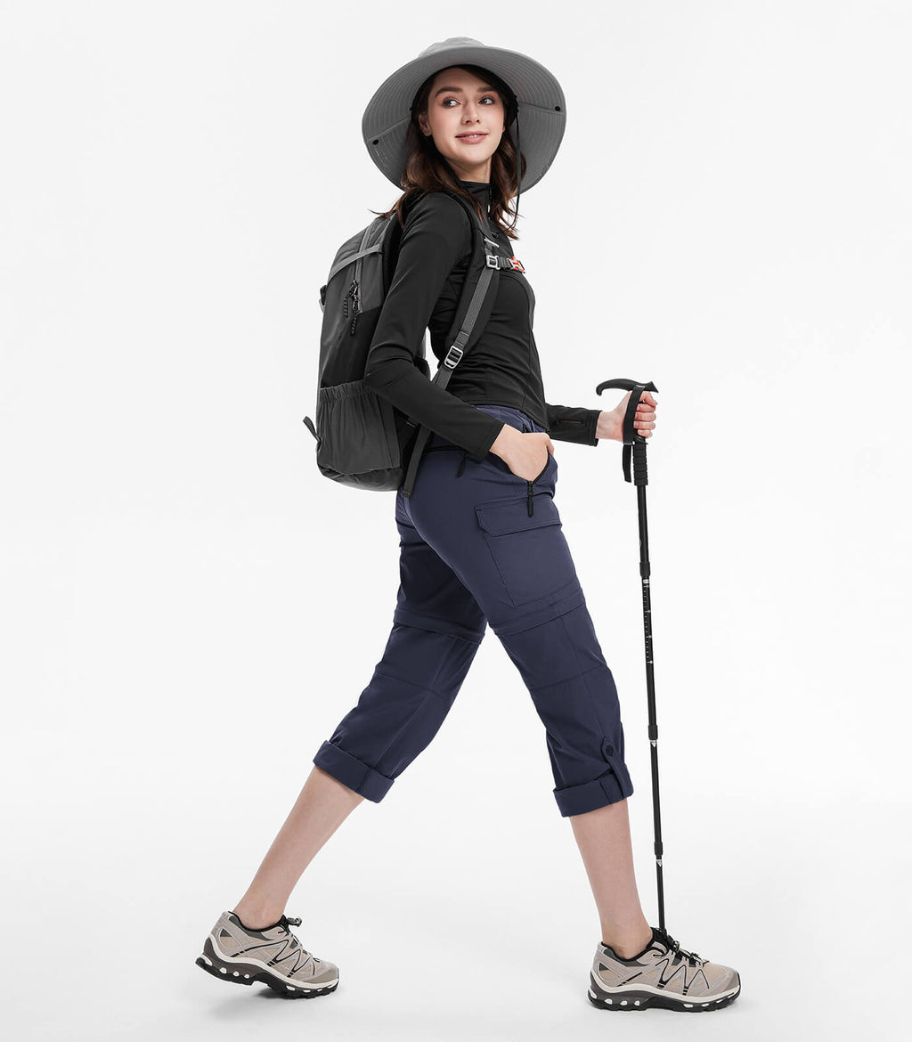 Women's Convertible Hiking Pants Quick Dry Zip-Off Cargo - HikerFlex W024
