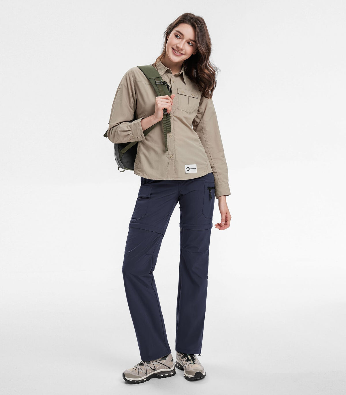 Women's Convertible Hiking Pants Quick Dry Zip-Off Cargo - HikerFlex W024