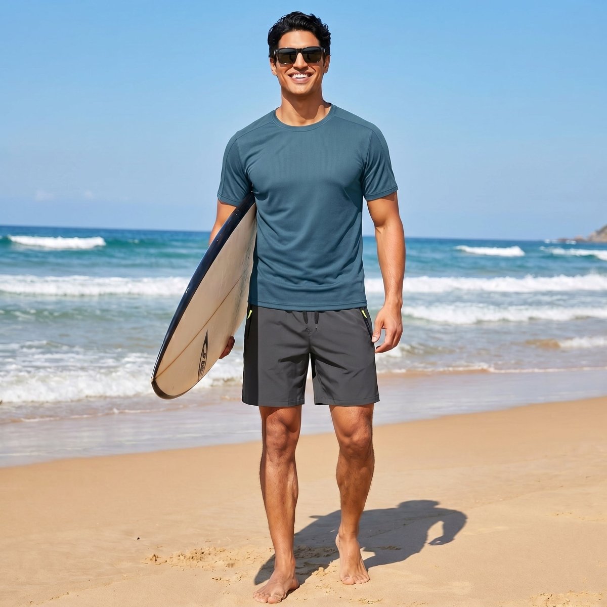 Athletic Performance Tee with Tailored Fit Sleeves