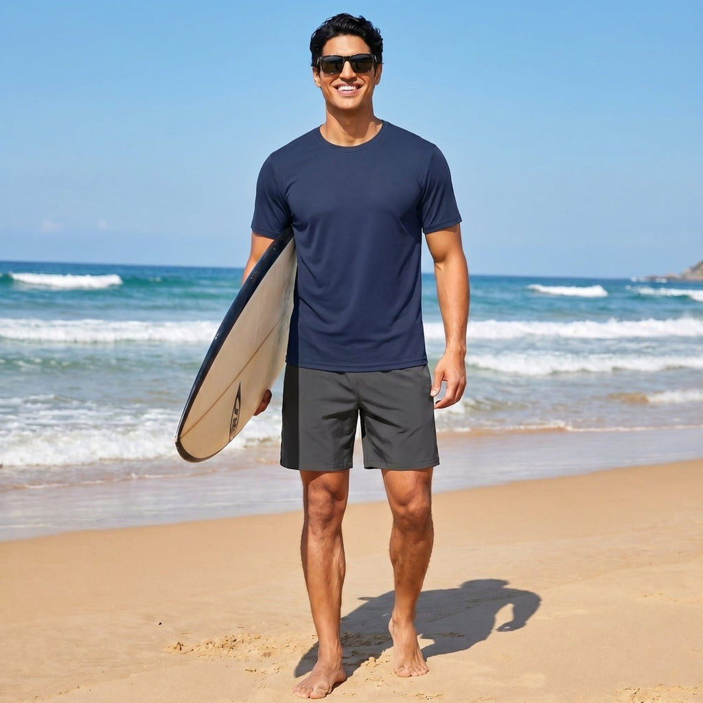 Athletic Performance Tee with Tailored Fit Sleeves