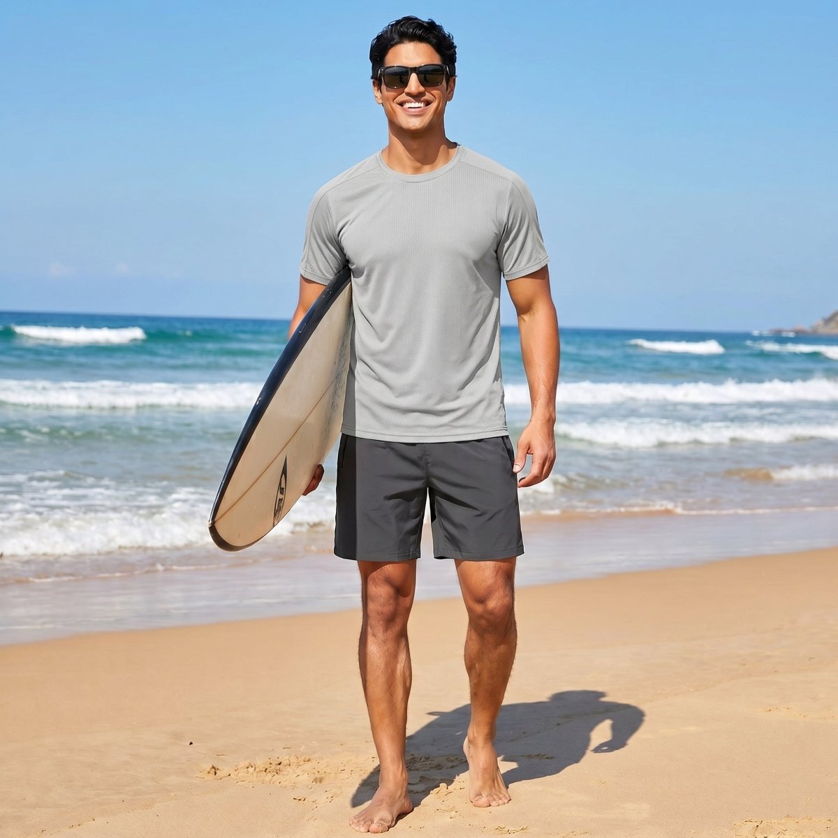 Athletic Performance Tee with Tailored Fit Sleeves