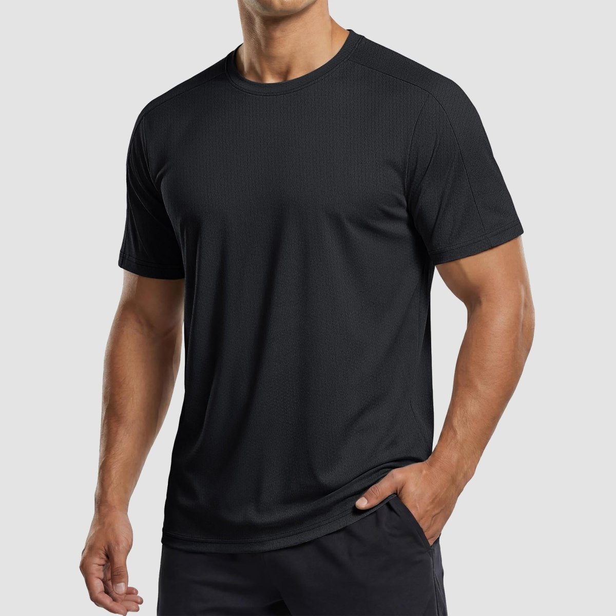Athletic Performance Tee with Tailored Fit Sleeves