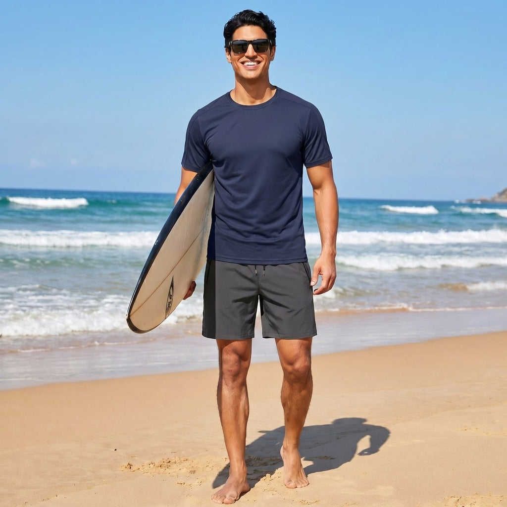 Athletic Performance Tee with Tailored Fit Sleeves
