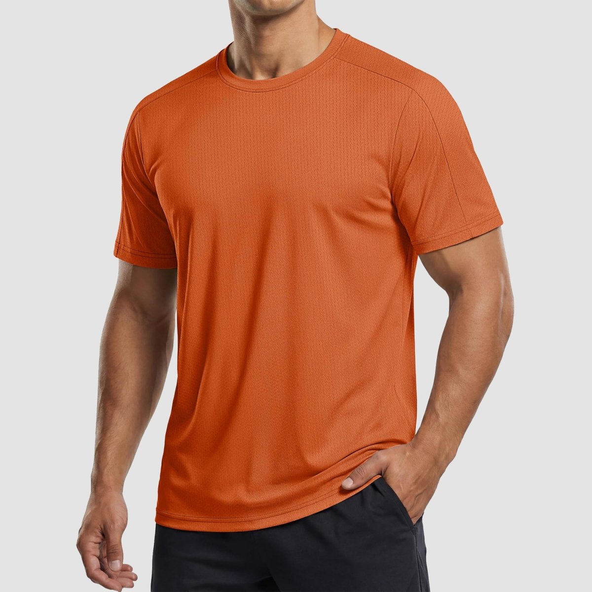 Athletic Performance Tee with Tailored Fit Sleeves