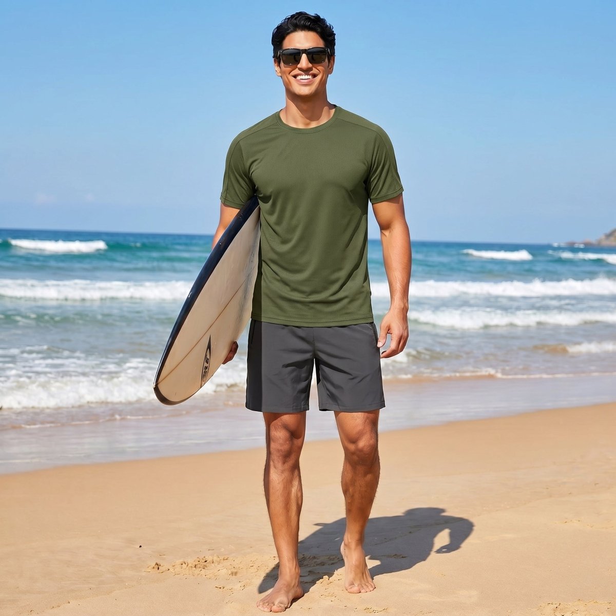 Athletic Performance Tee with Tailored Fit Sleeves