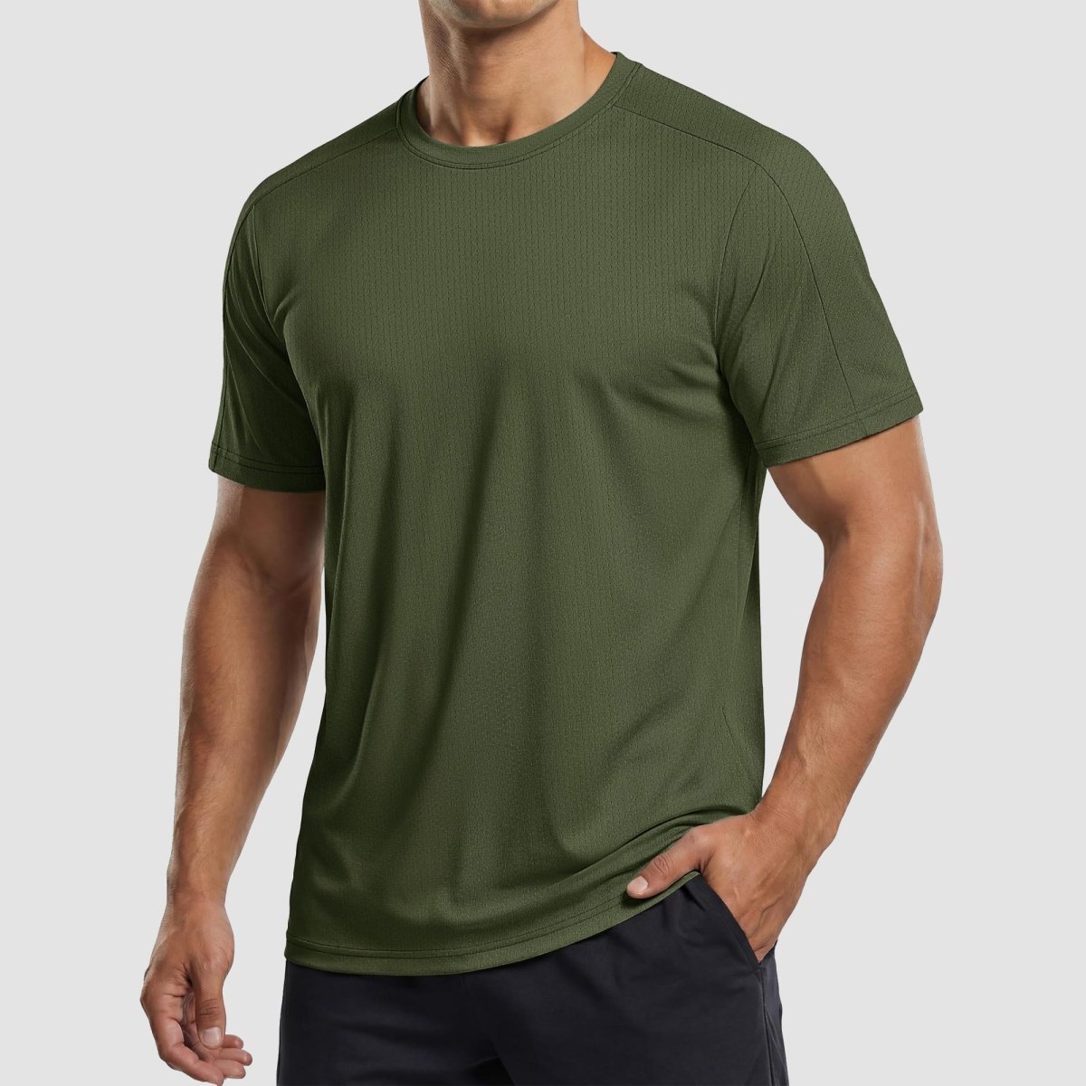 Athletic Performance Tee with Tailored Fit Sleeves