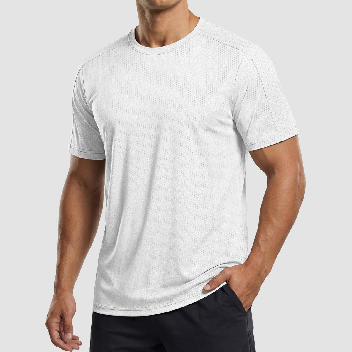 Athletic Performance Tee with Tailored Fit Sleeves
