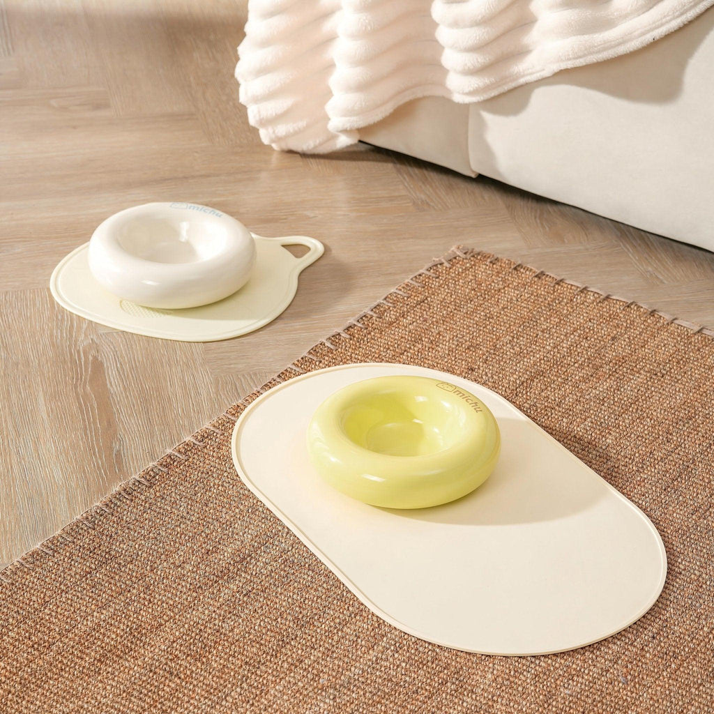 Bagel Ceramic Cat Bowl – Anti-Whisker Cat Food Bowl - Reve