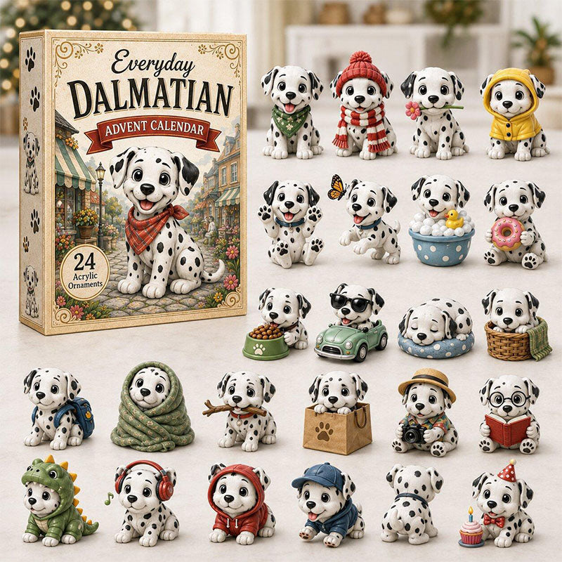 😍🐕24 Days Dalmatian Acrylic Ornament Advent Calendar