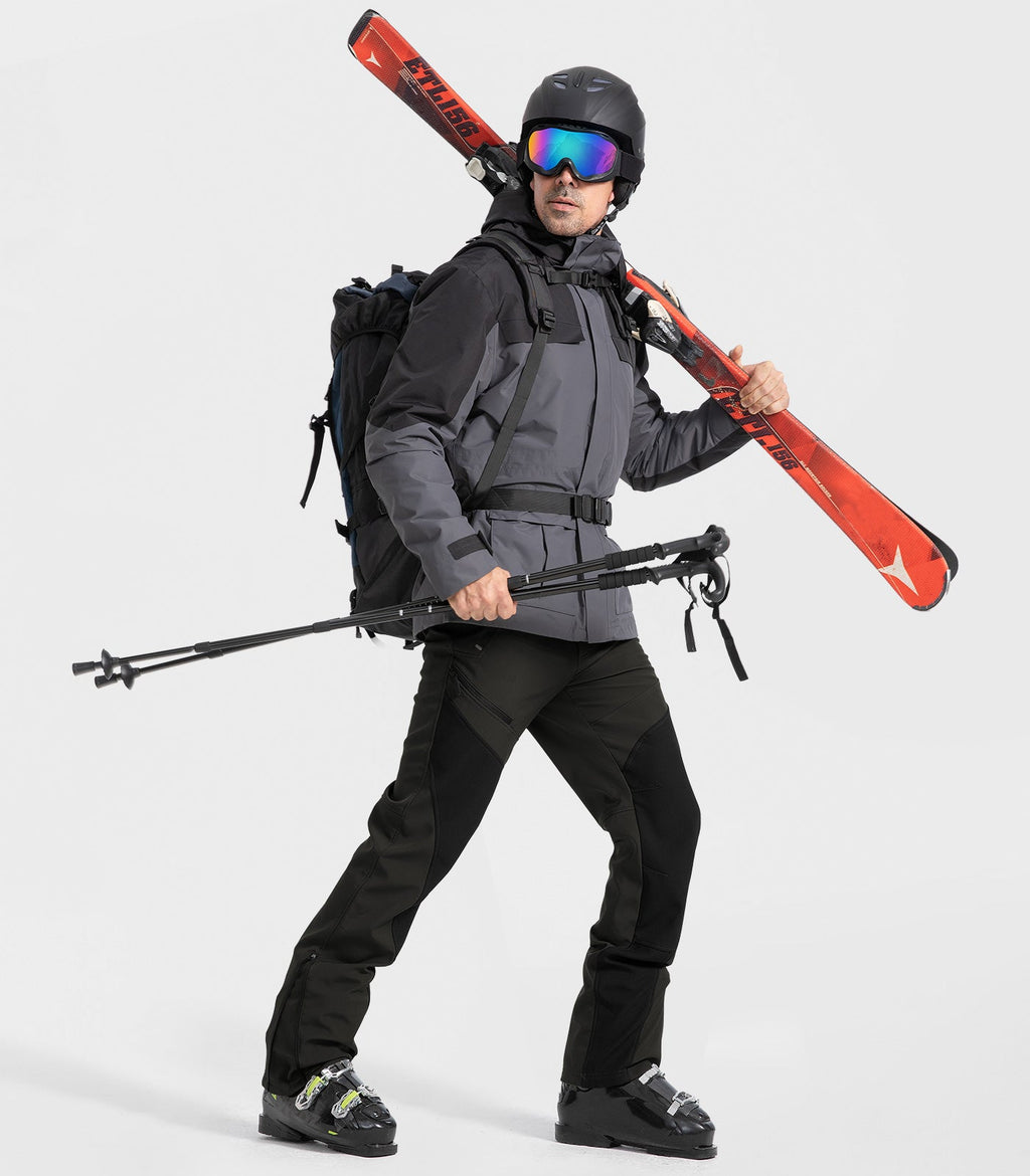 Men's Snow Ski Fleece lined Pants - SnowVenture M055