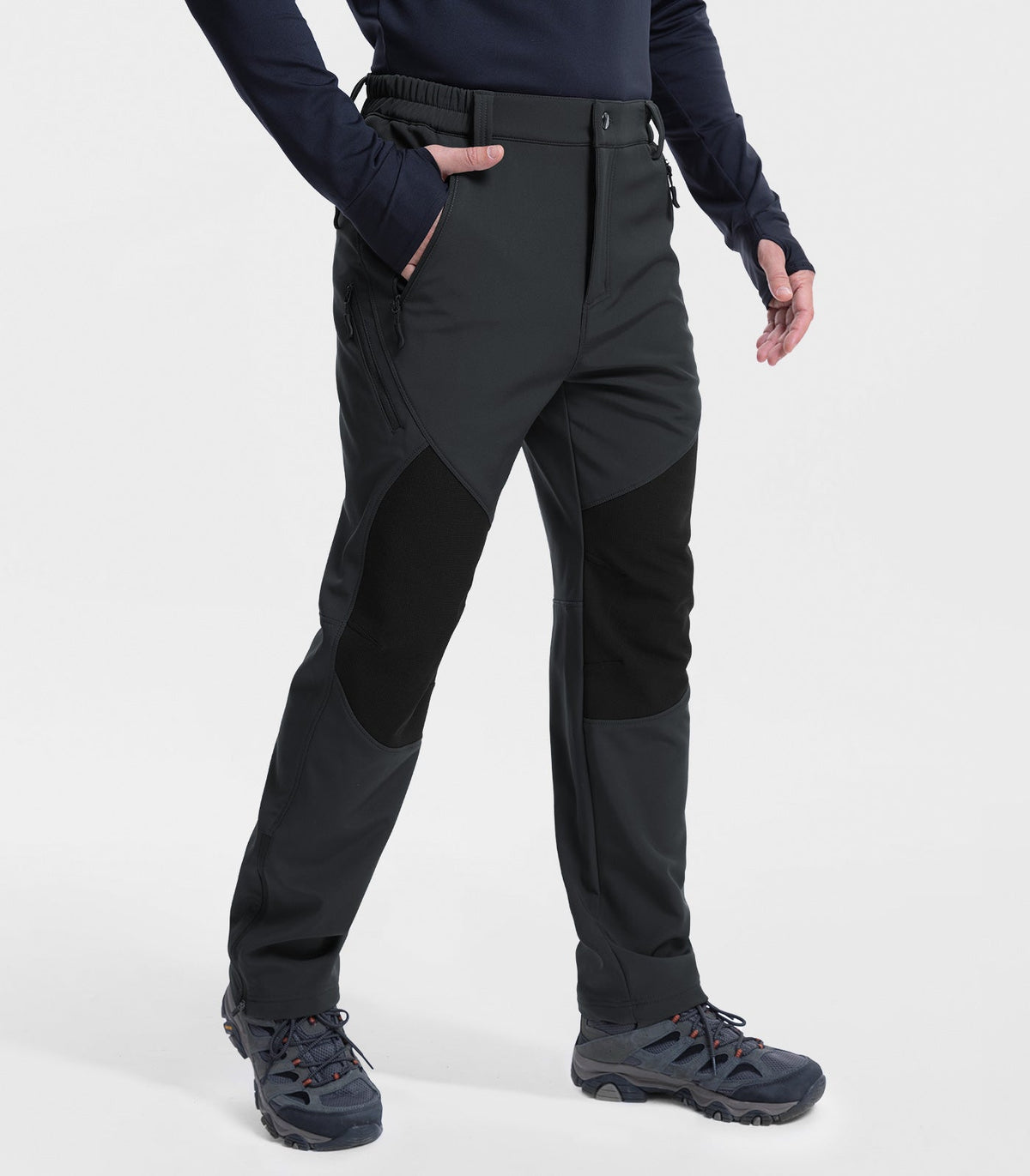 Men's Snow Ski Pants Fleece Lined Waterproof - SnowVenture M041