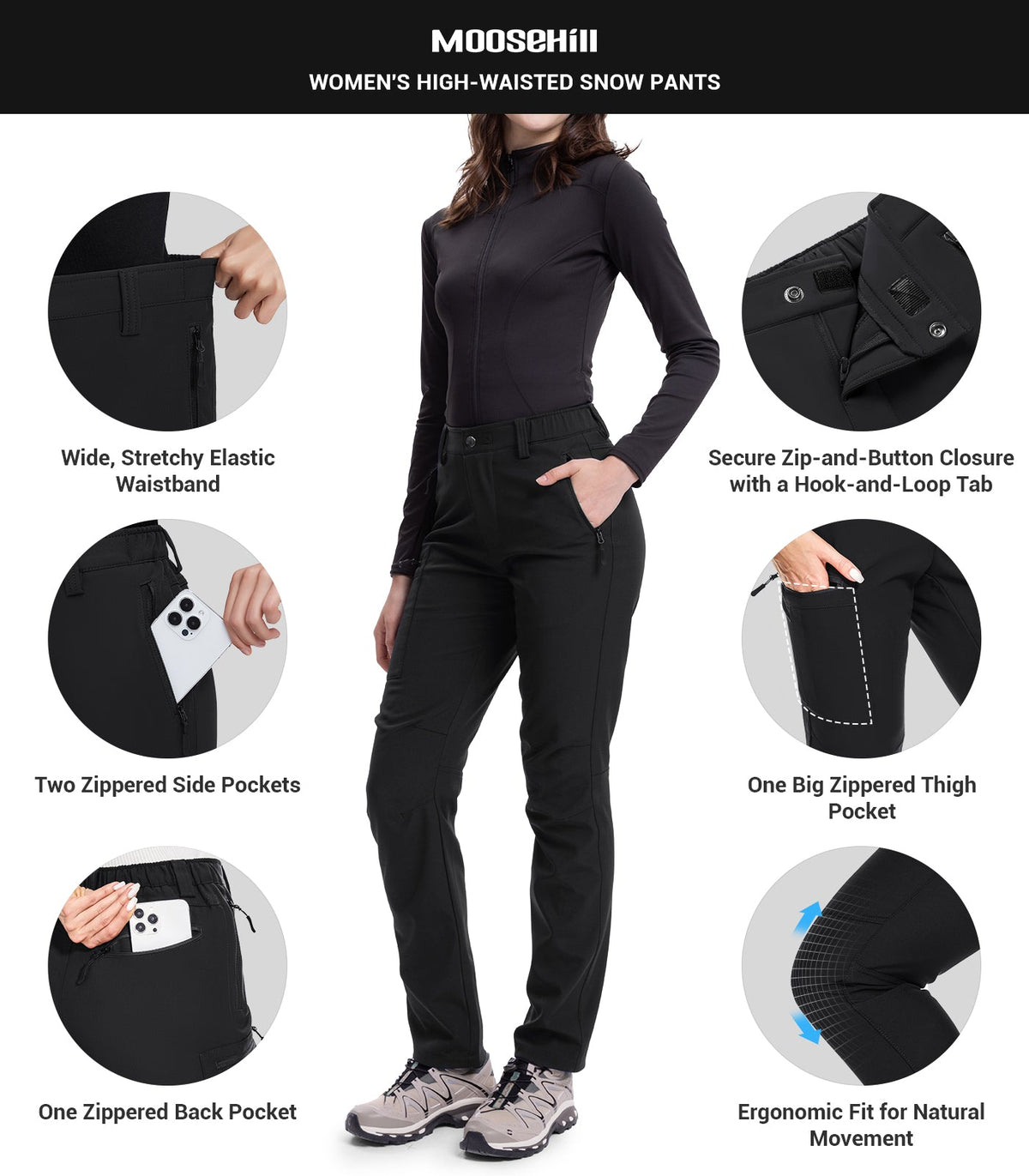 Women's Snow Ski Hiking Pants - SnowVenture W003
