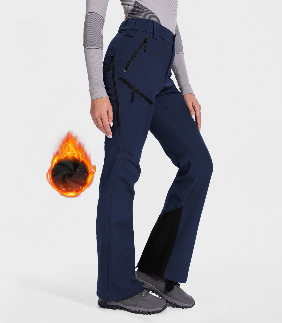Women's Snow Ski Fleece lined Pants - SnowVenture W048