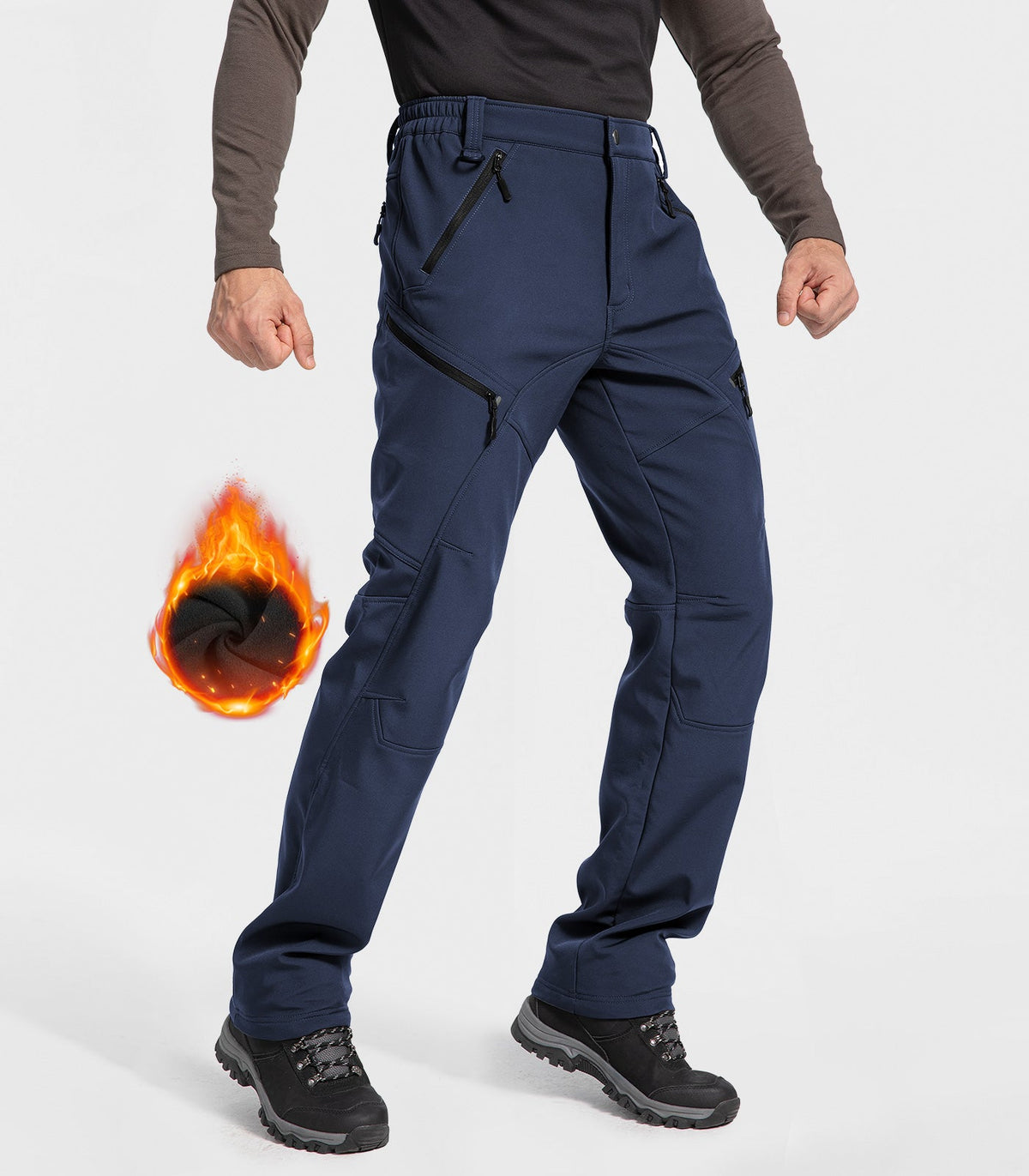 Men's Snow Ski Fleece lined Pants - SnowVenture M054