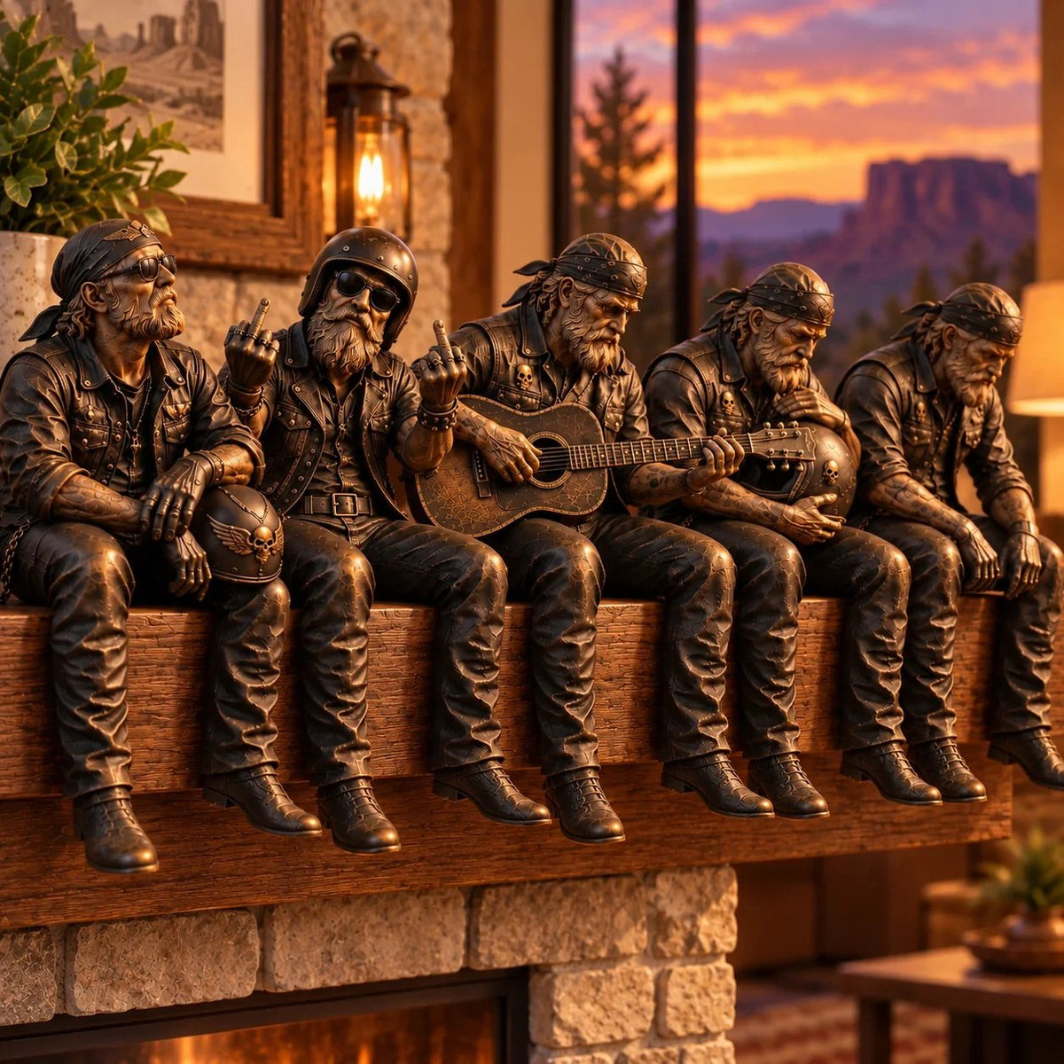 🏍️ Vintage Biker Soul Figurine