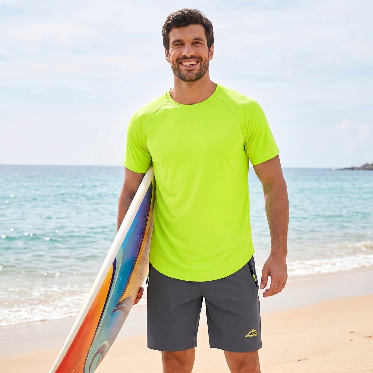 Curved Hem Fashion UPF50+ Quick-Drying Protective Shirt