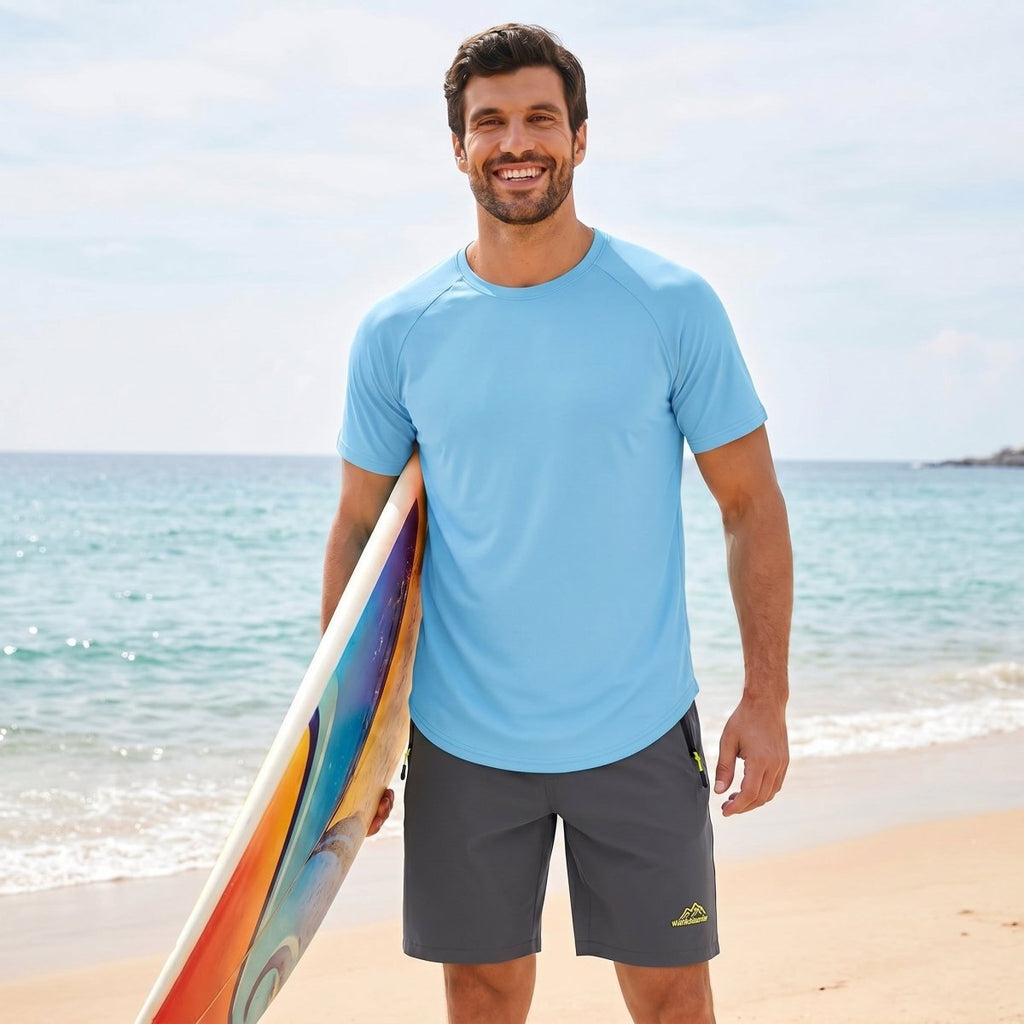 Curved Hem Fashion UPF50+ Quick-Drying Protective Shirt