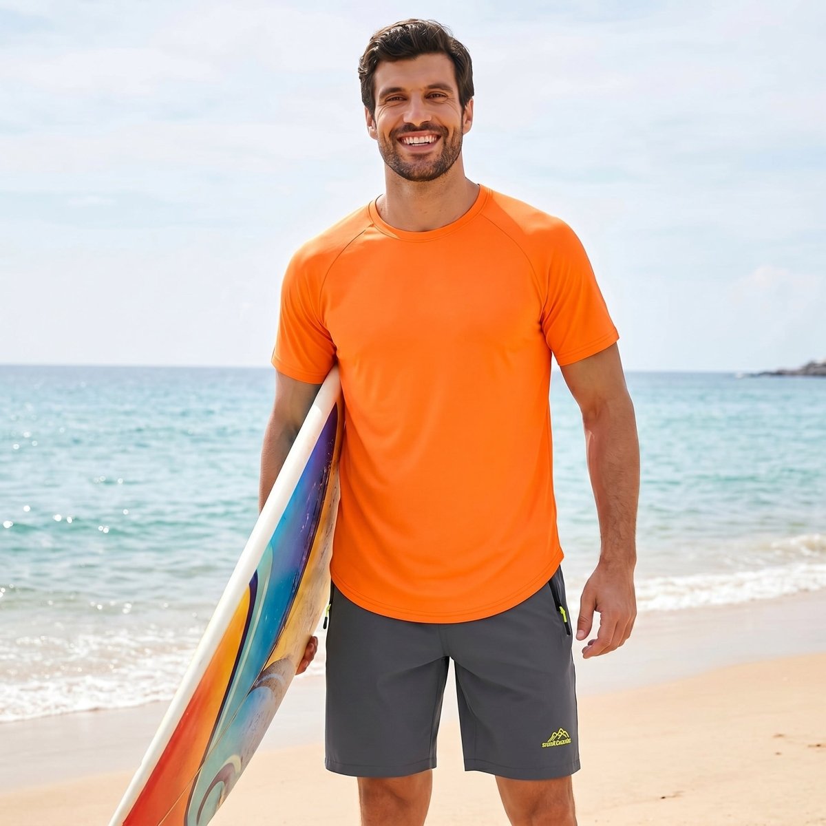 Curved Hem Fashion UPF50+ Quick-Drying Protective Shirt