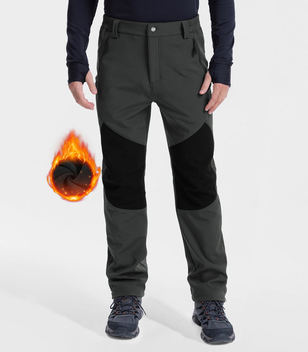 Men's Snow Ski Pants Fleece Lined Waterproof - SnowVenture M041