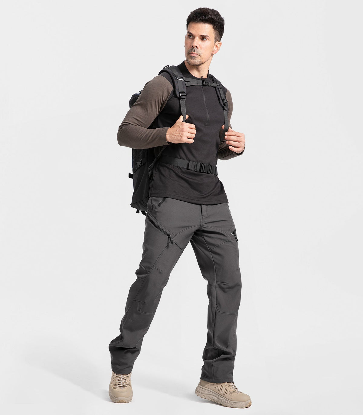 Men's Snow Ski Fleece lined Pants - SnowVenture M054