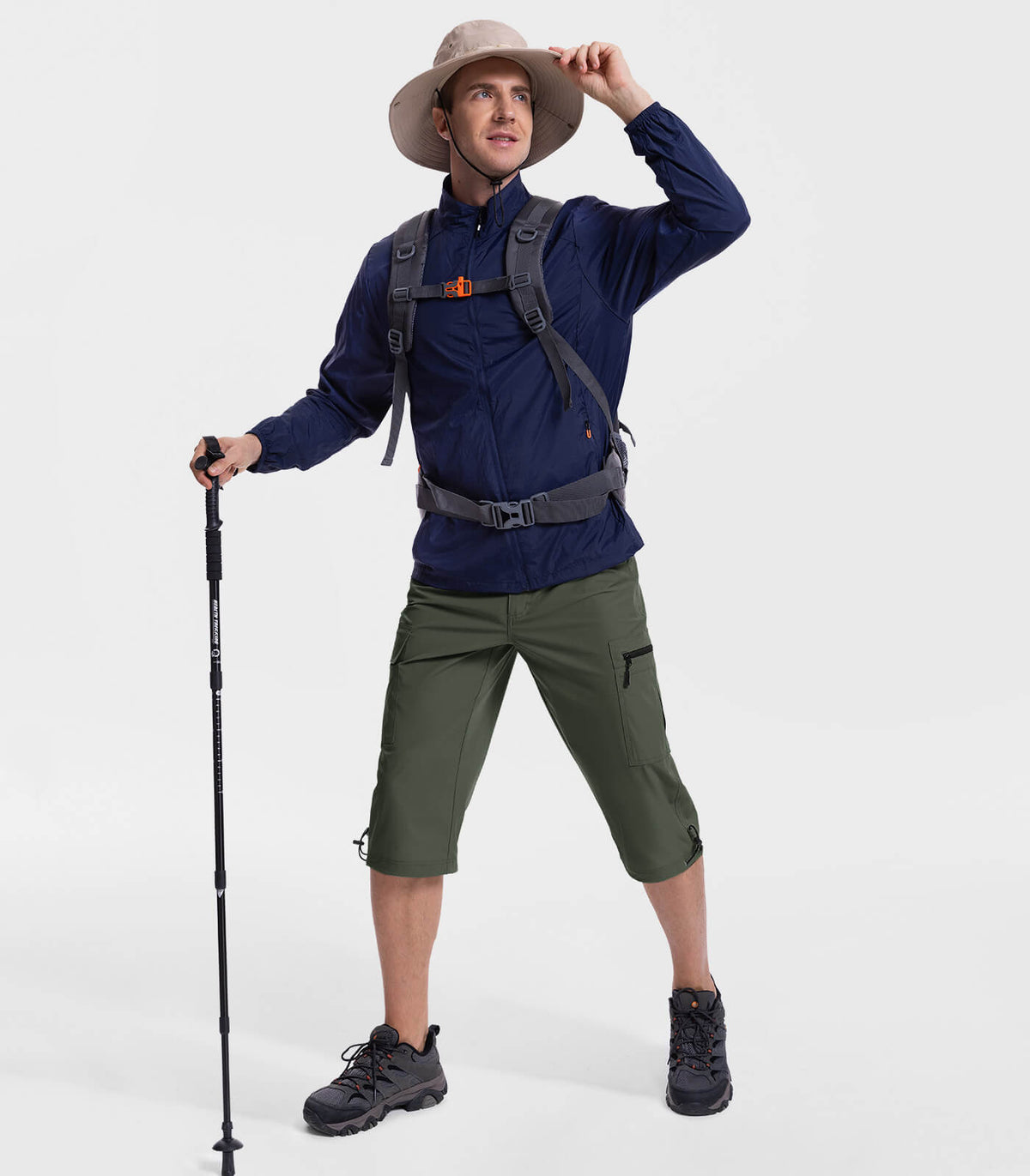 Men's 3/4 Short Bermuda Cargo Outdoor Capris - TrailPioneer M031